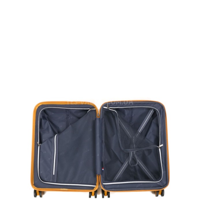 Чемодан малый S поликарбонат жёлтый 55x35x20+5см/48л/2.8кг/Airtex 649, фото 10