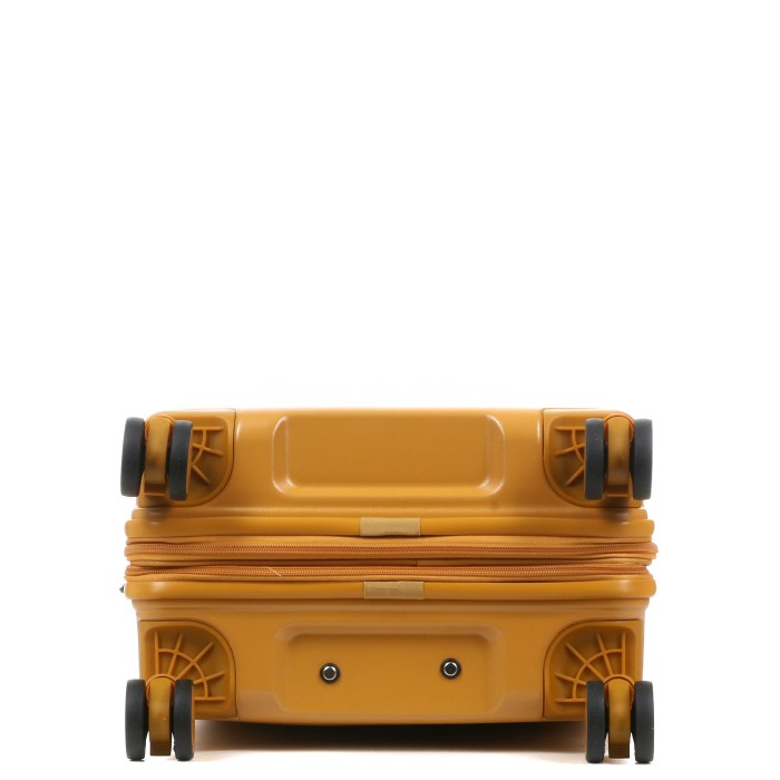 Чемодан малый S поликарбонат жёлтый 55x35x20+5см/48л/2.8кг/Airtex 649, фото 9