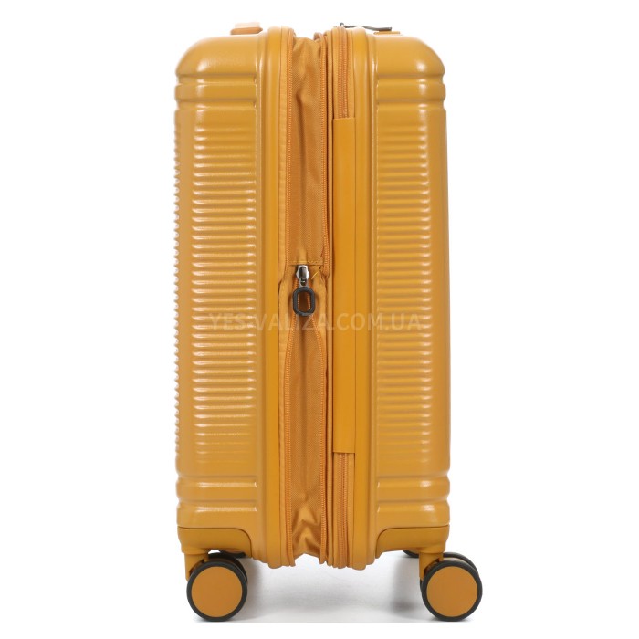 Чемодан малый S поликарбонат жёлтый 55x35x20+5см/48л/2.8кг/Airtex 649, фото 7