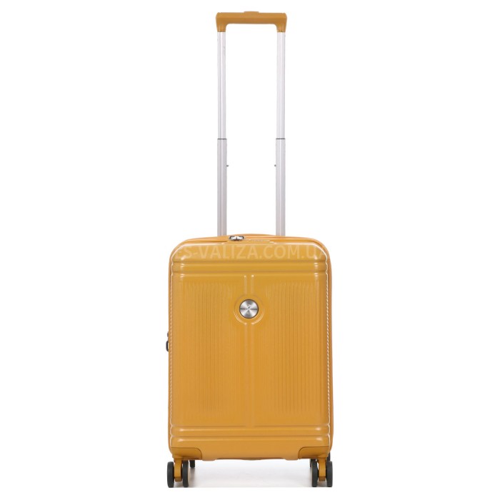 Чемодан малый S поликарбонат жёлтый 55x35x20+5см/48л/2.8кг/Airtex 649, фото 2