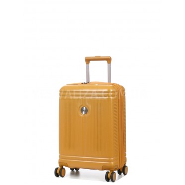 Чемодан малый S поликарбонат жёлтый 55x35x20+5см/48л/2.8кг/Airtex 649