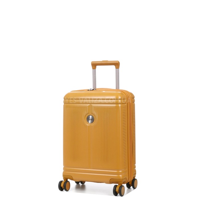 Чемодан малый S поликарбонат жёлтый 55x35x20+5см/48л/2.8кг/Airtex 649, фото 1