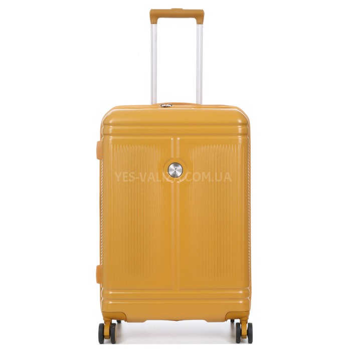 Чемодан средний М поликарбонат жёлтый 65х44х25+5/82л/3.65кг/Airtex 649, фото 4