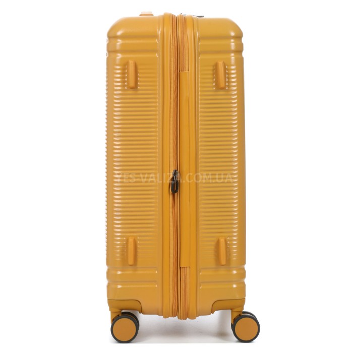 Чемодан средний М поликарбонат жёлтый 65х44х25+5/82л/3.65кг/Airtex 649, фото 7