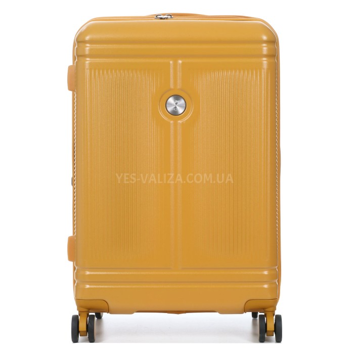 Чемодан средний М поликарбонат жёлтый 65х44х25+5/82л/3.65кг/Airtex 649, фото 2
