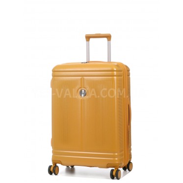 Валіза середня М полікарбонат жовта 65х44х25+5см/82л/3.65кг/Airtex 649