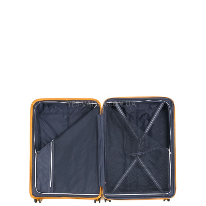 Чемодан большой L поликарбонат жёлтый 75х51х31+5/125л/4.45кг/Airtex649, фото 10