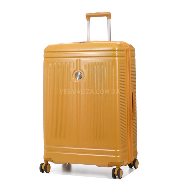 Валіза велика L полікарбонат жовта 75х51х31+5см/125л/4.45кг/Airtex 649, фото 1