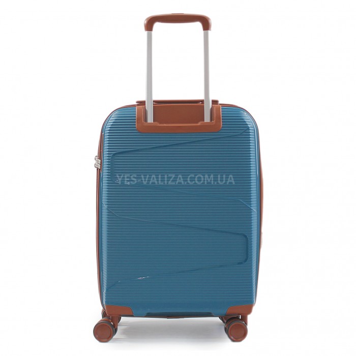 Чемодан малый S полипропилен синий 55х37х23+5/48л/2.9кг/Worldline 293, фото 4