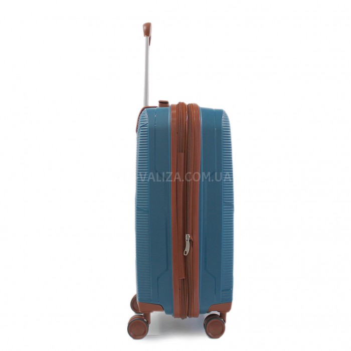 Чемодан малый S полипропилен синий 55х37х23+5/48л/2.9кг/Worldline 293, фото 3