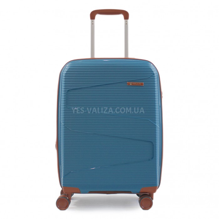 Чемодан малый S полипропилен синий 55х37х23+5/48л/2.9кг/Worldline 293, фото 6