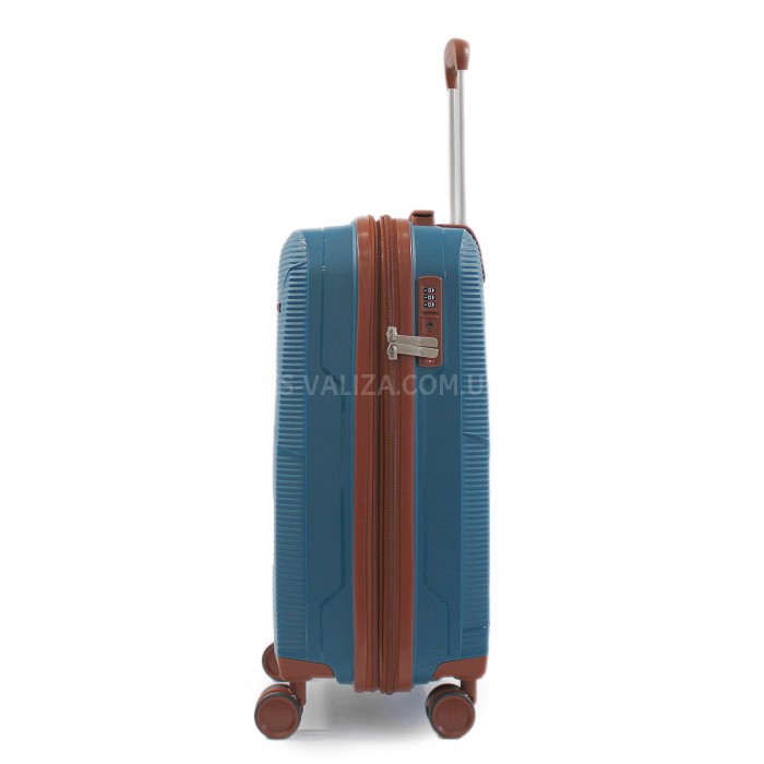 Валіза мала S поліпропілен синій 55х37х23+5см/48л/2.9кг/Worldline 293, фото 2