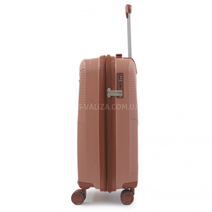 Валіза мала S поліпропілен пудра 55х37х23+5см/48л/2.9кг/Worldline 293, фото 7