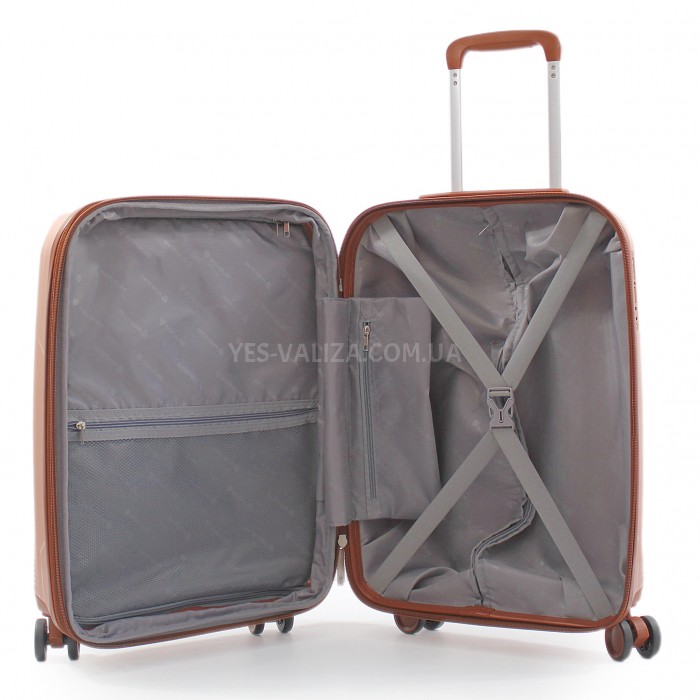 Чемодан малый S полипропилен пудра 55х37х23+5/48л/2.9кг/Worldline 293, фото 10