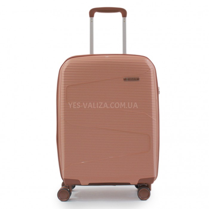 Чемодан малый S полипропилен пудра 55х37х23+5/48л/2.9кг/Worldline 293, фото 6