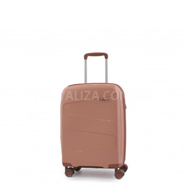 Чемодан малый S полипропилен пудра 55х37х23+5/48л/2.9кг/Worldline 293