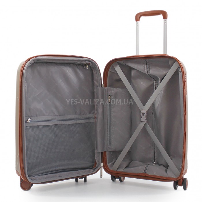 Чемодан малый S полипропилен шамп. 55х37х23+5/48л/2.9кг/Worldline 293, фото 10