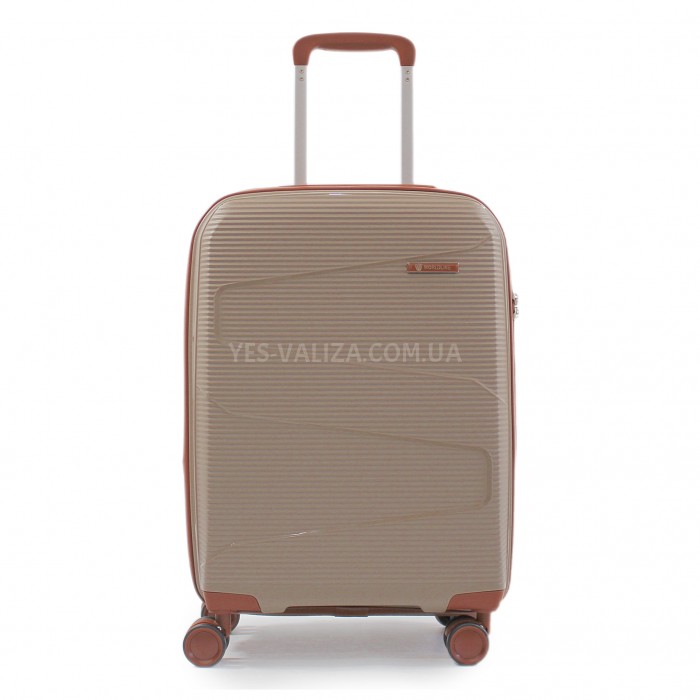 Чемодан малый S полипропилен шамп. 55х37х23+5/48л/2.9кг/Worldline 293, фото 6