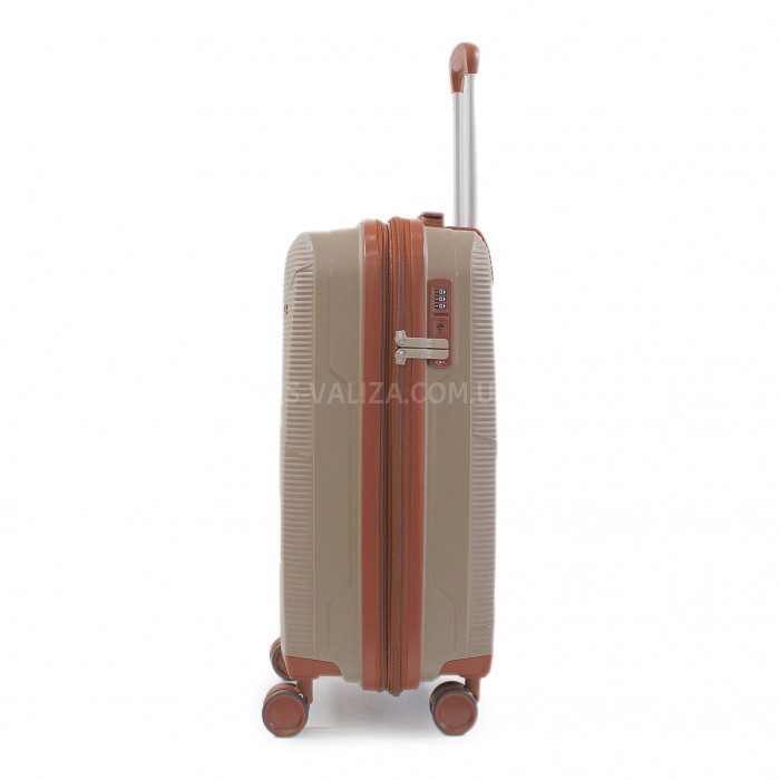 Чемодан малый S полипропилен шамп. 55х37х23+5/48л/2.9кг/Worldline 293, фото 7