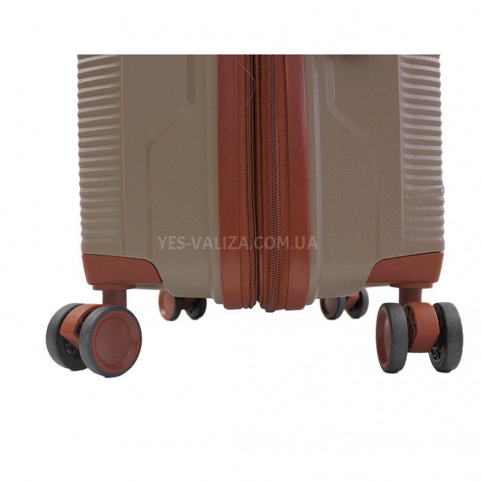 Чемодан малый S полипропилен шамп. 55х37х23+5/48л/2.9кг/Worldline 293, фото 5