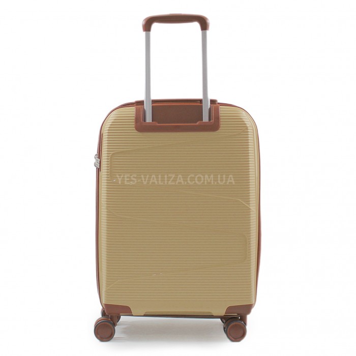 Чемодан малый S полипропилен беж. 55х37х23+5см/48л/2.9кг/Worldline 293, фото 7