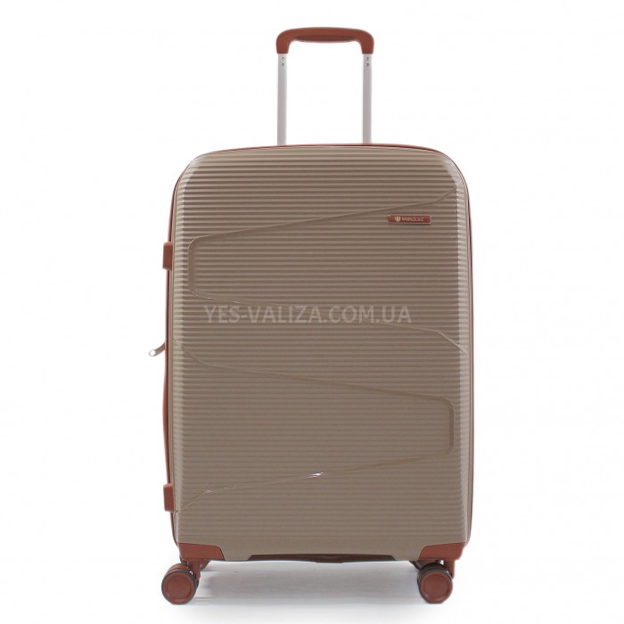 Чемодан средний М полипропилен шамп 66х44х28+5/80л/3.6кг/Worldline 293, фото 2