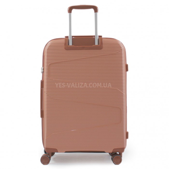 Валіза середня М поліпропілен пудра 66х44х28+5/80л/3.6кг/Worldline 293, фото 3