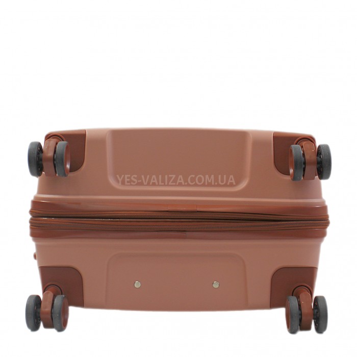 Чемодан средний М полипропилен пудра 66х44х28+5/80л/3.6кг/Worldline293, фото 4