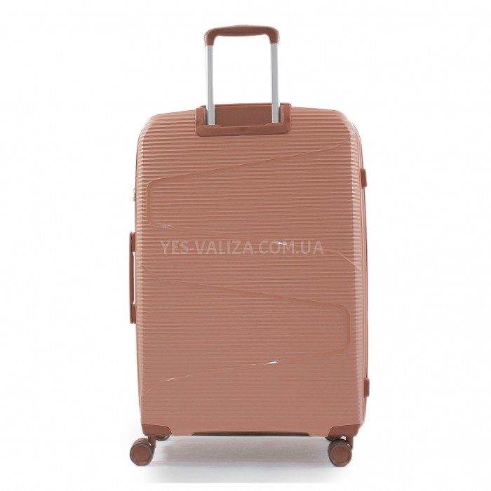 Чемодан большой L полипропилен пудра 76х50х32+5/118л/4.6/Worldline 293, фото 3