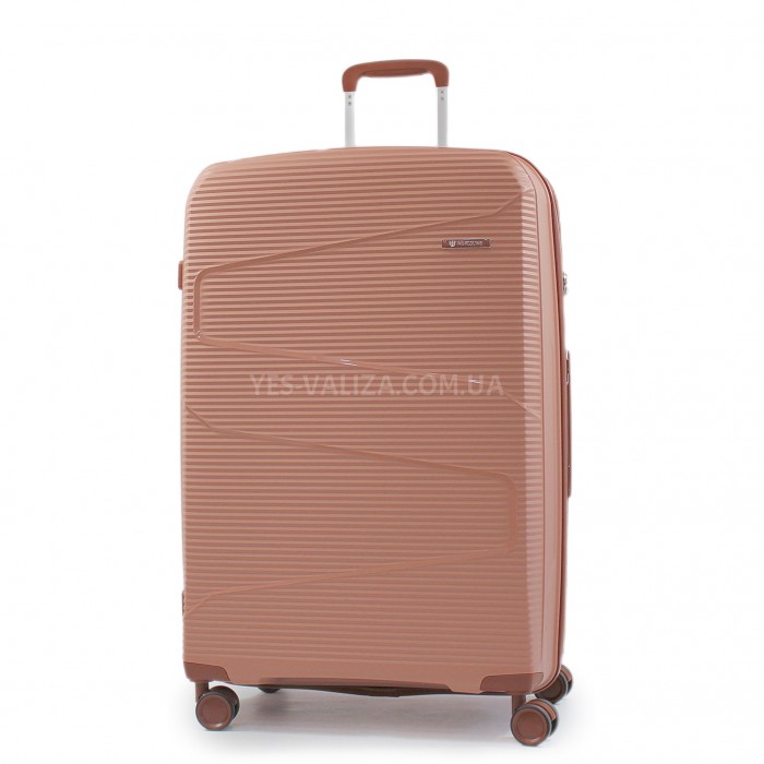 Чемодан большой L полипропилен пудра 76х50х32+5/118л/4.6/Worldline 293, фото 1