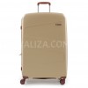 Валіза середня М поліпропілен беж 66х44х28+5см/80л/3.6кг/Worldline 293, фото 11