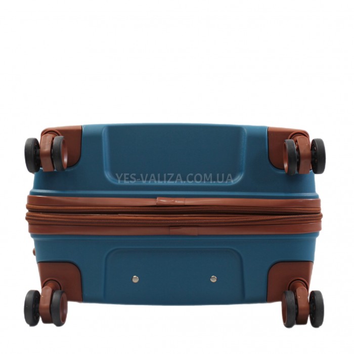 Чемодан большой L полипропилен синий 76х50х32+5/118л/4.6к/Worldline293, фото 7