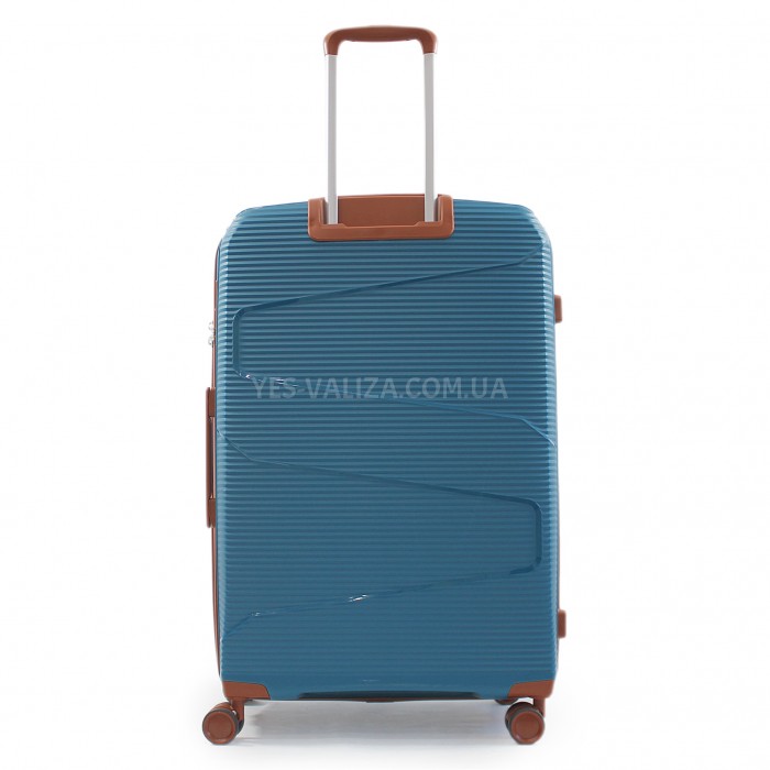 Валіза велика L поліпропілен синя 76х50х32+5/118л/4.6кг/Worldline 293, фото 4