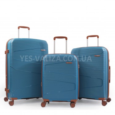 Валіза велика L поліпропілен синя 76х50х32+5/118л/4.6кг/Worldline 293