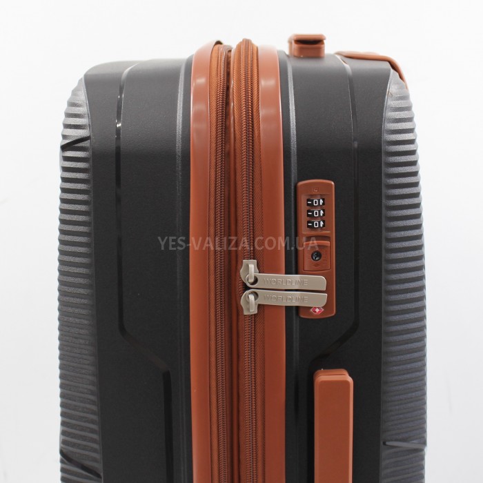 Набір валіз Франція (L M S-3шт) поліпропілен чорний Worldline 293, фото 11