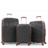 Набір валіз Франція (L M S-3шт) поліпропілен чорний Worldline 293, фото 12