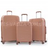 Набір валіз Франція (L M S-3шт) поліпропілен пудра/Worldline 293, фото 12