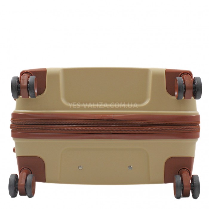 Набор чемоданов Франция (L M S-3шт) полипропилен бежевый/Worldline 293, фото 7