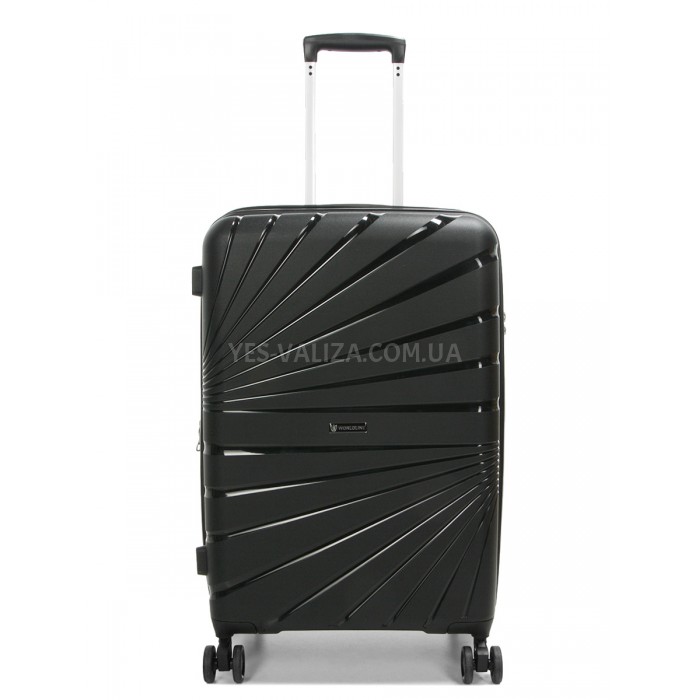 Набор чемоданов Франция (L M S-3шт) полипропилен чёрный/Worldline 287, фото 4