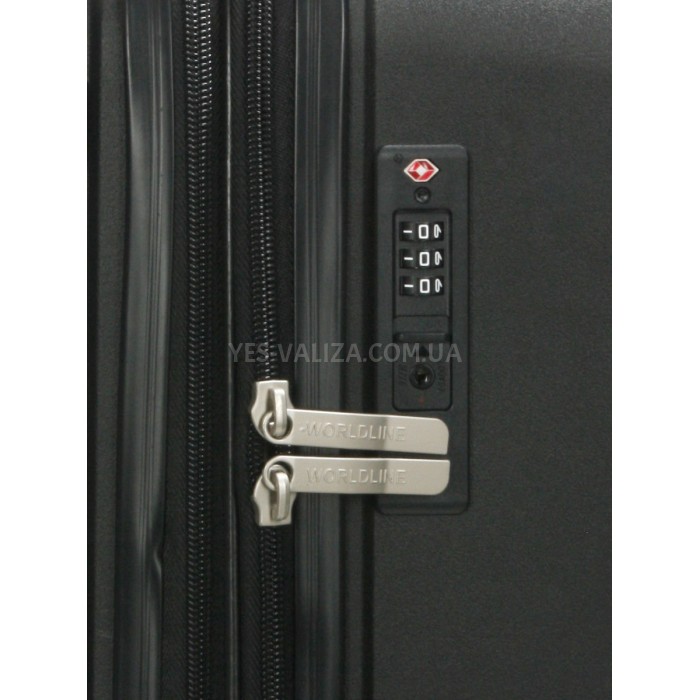 Набор чемоданов Франция (L M S-3шт) полипропилен чёрный/Worldline 287, фото 9