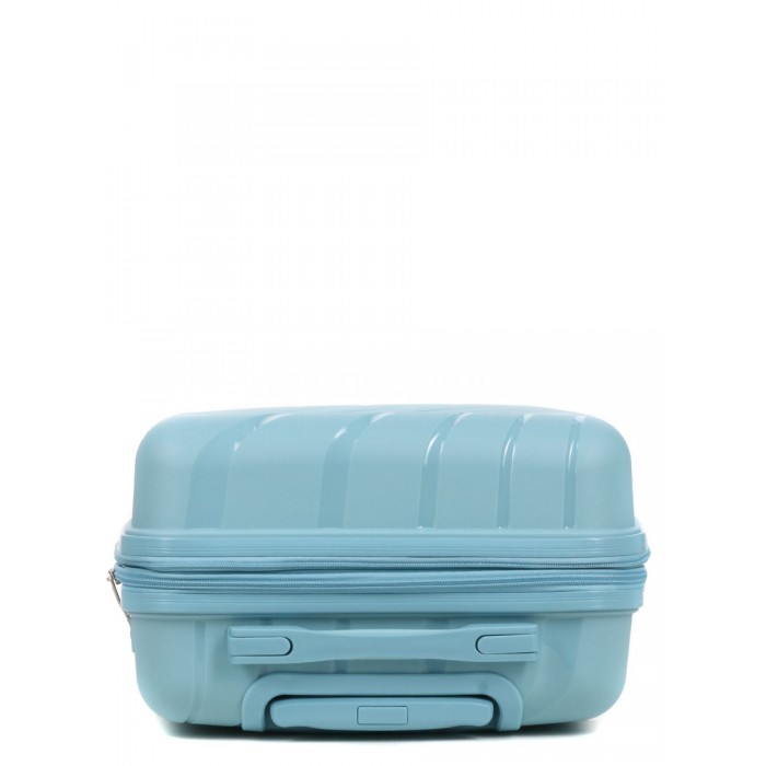 Набор чемоданов Франция (L M S-3шт) полипропилен голубой/Worldline 287, фото 7