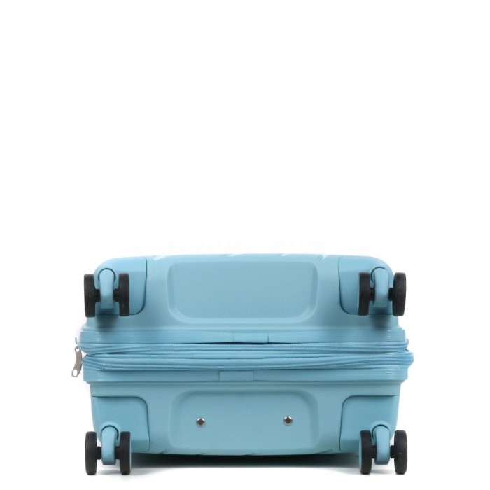 Набор чемоданов Франция (L M S-3шт) полипропилен голубой/Worldline 287, фото 8