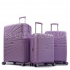 Набор чемоданов Франция (L M S-3шт) полипропилен сирень/Worldline 287, фото 12
