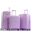 Набор чемоданов Франция (L M S-3шт) полипропилен сирень/Worldline 287, фото 11