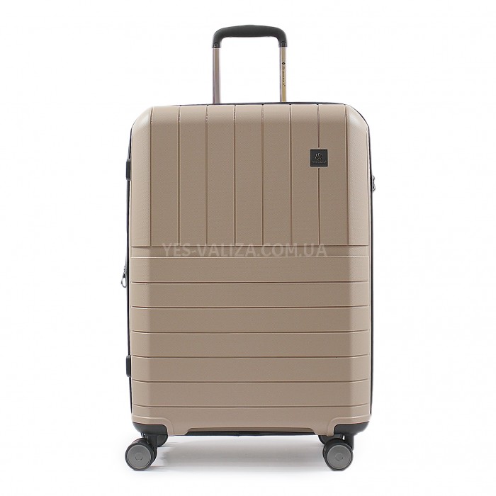 Чемодан средний M полипропилен беж 67х45х26+5/82л/3.8кг/Snowball 39403, фото 2