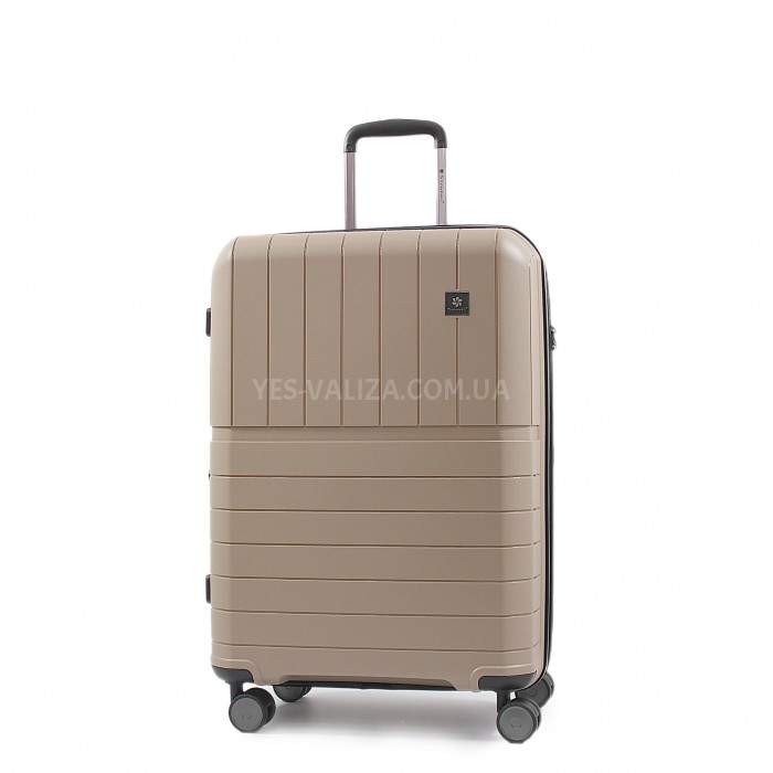 Чемодан средний M полипропилен беж 67х45х26+5/82л/3.8кг/Snowball 39403, фото 1