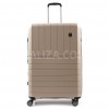 Чемодан большой L полипропилен беж 78x52x31+5/131л/4.7кг/Snowbal 39403, фото 10