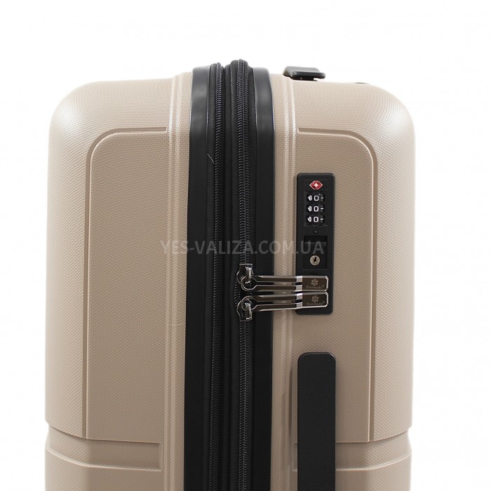 Валіза мала S поліпропілен беж. 55х38х22см/40л/2.6кг/Snowball 39403, фото 8