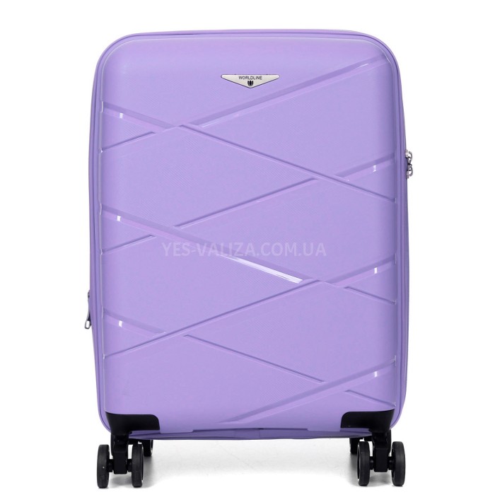 Валіза мала S поліпропілен фіолетова 55х38х24(+5)см/49л/3кг/Worldline 289, фото 2