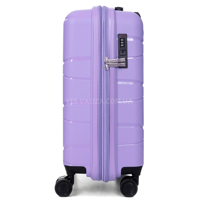 Валіза мала S поліпропілен фіолетова 55х38х24(+5)см/49л/3кг/Worldline 289, фото 5